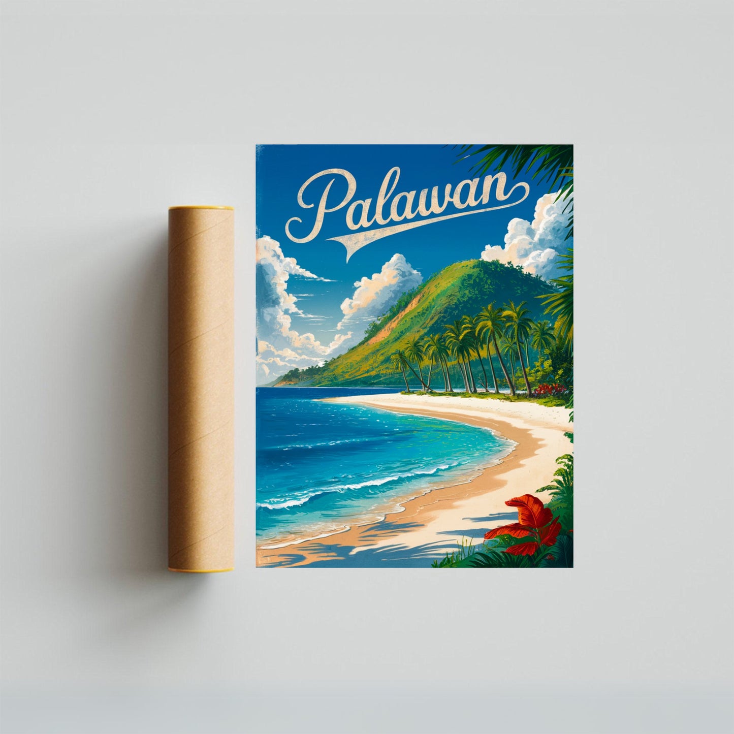 Palawan Vintage Travel Poster