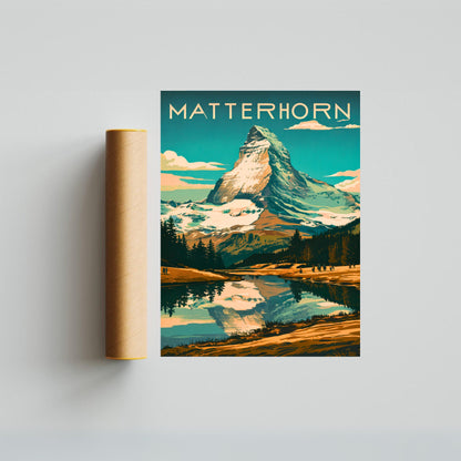 Matterhorn Vintage Travel Poster