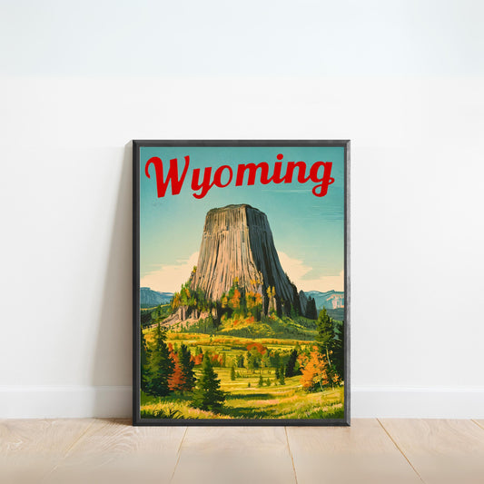 Wyoming  Vintage Travel Poster - Timeless Frontier Landscapes