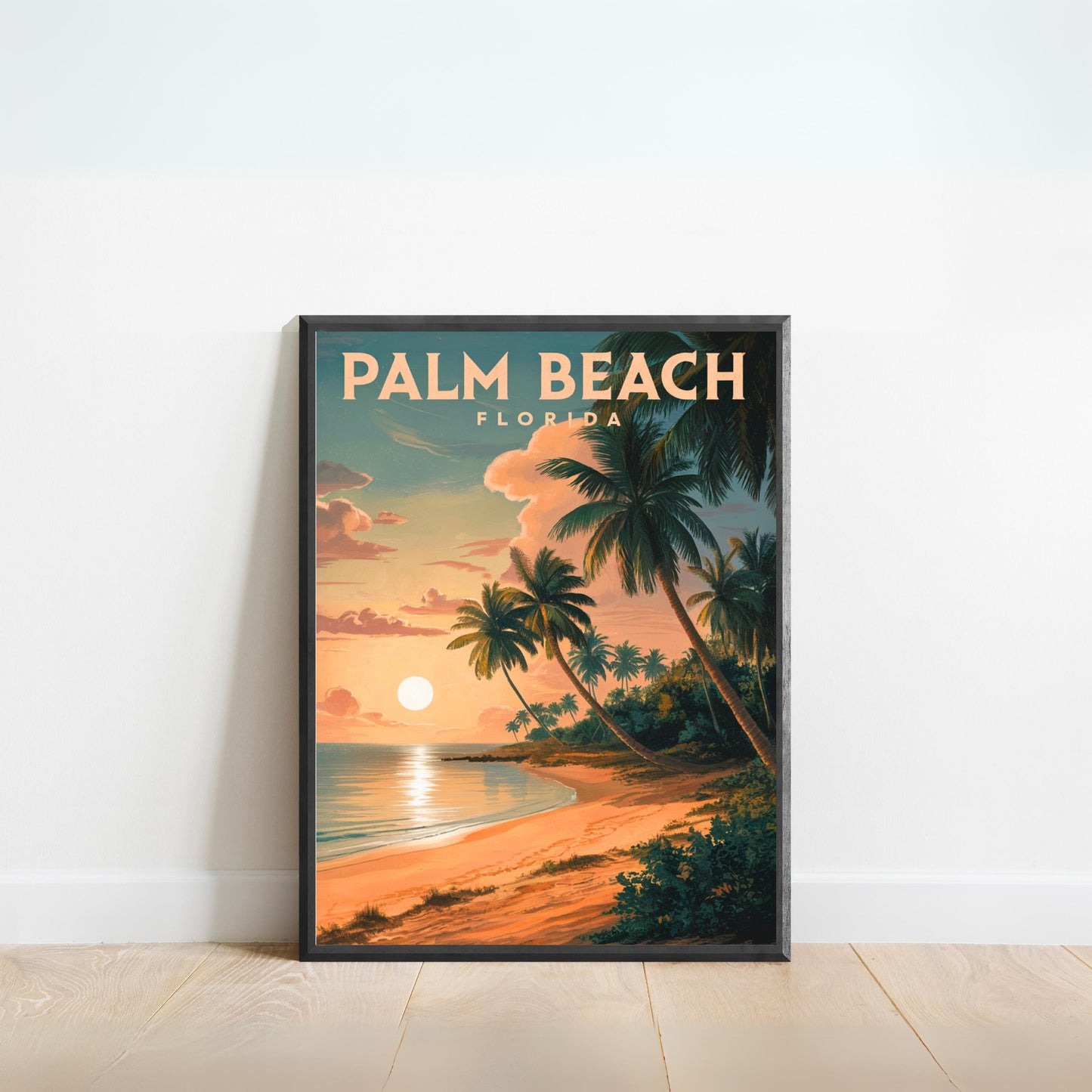 Palm Beach Vintage Travel Poster - Sun-Kissed Bliss