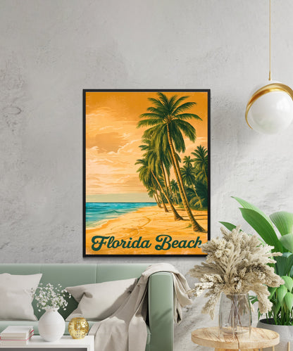 Florida Vintage Travel Poster - Coastal Glamour