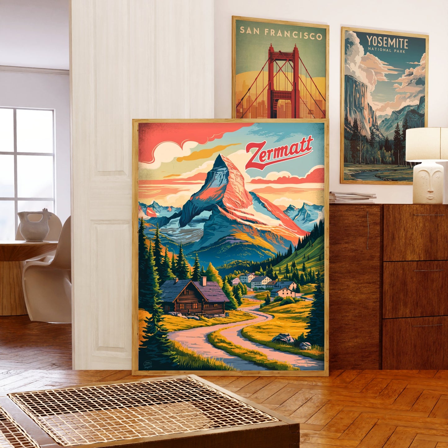 Zirmatt  Vintage Travel Poster - Majestic Peaks