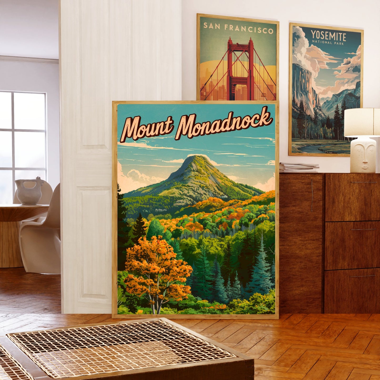 Mount Monadnock Vintage Travel Poster