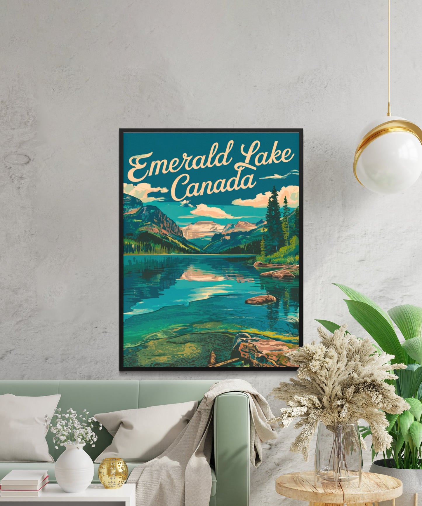 Emerald Lake Vintage Travel Poster - Outdoor Adventure