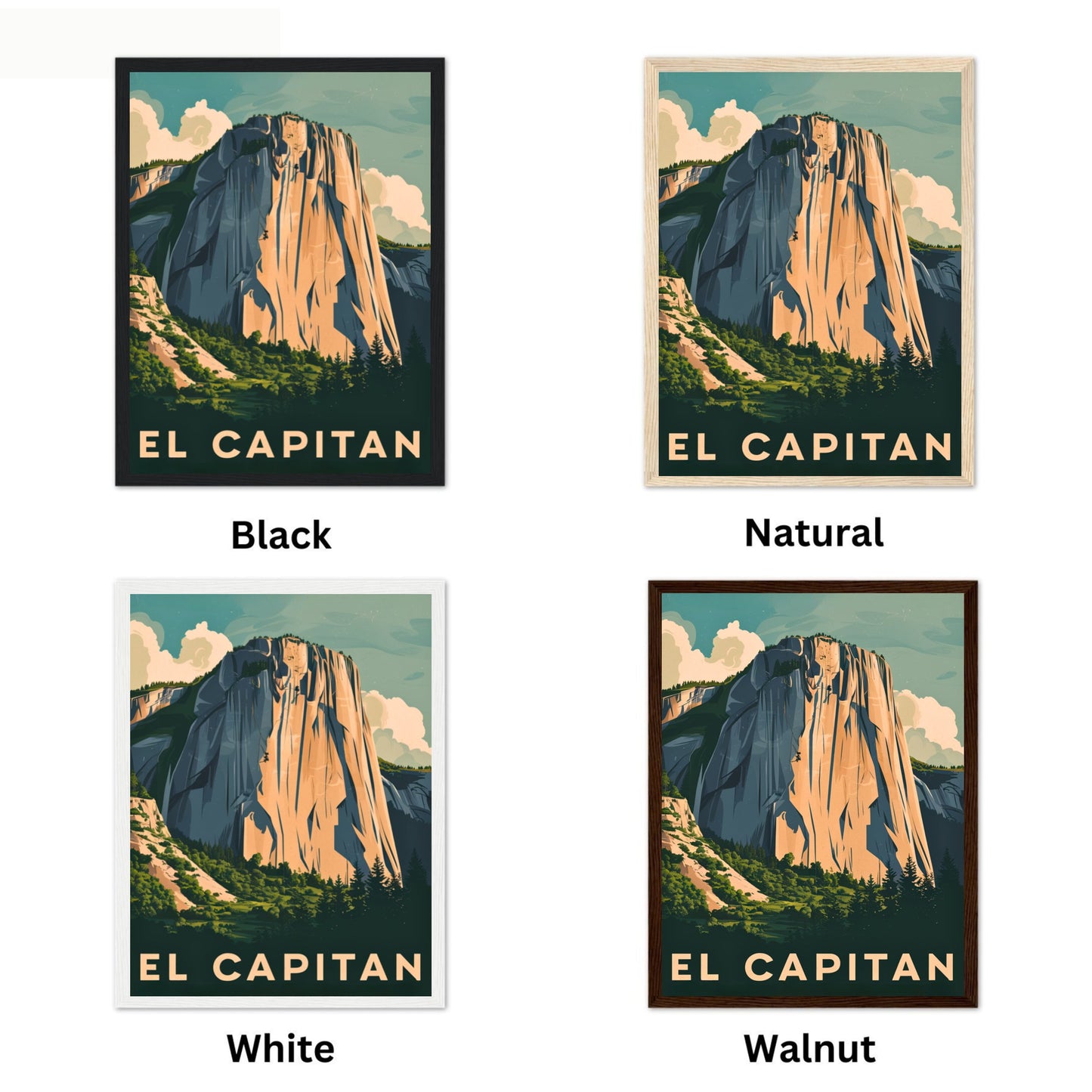 Yosemite El Capitan Vintage Travel Poster