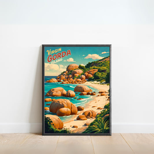 Virgin Gorda Vintage Travel Poster