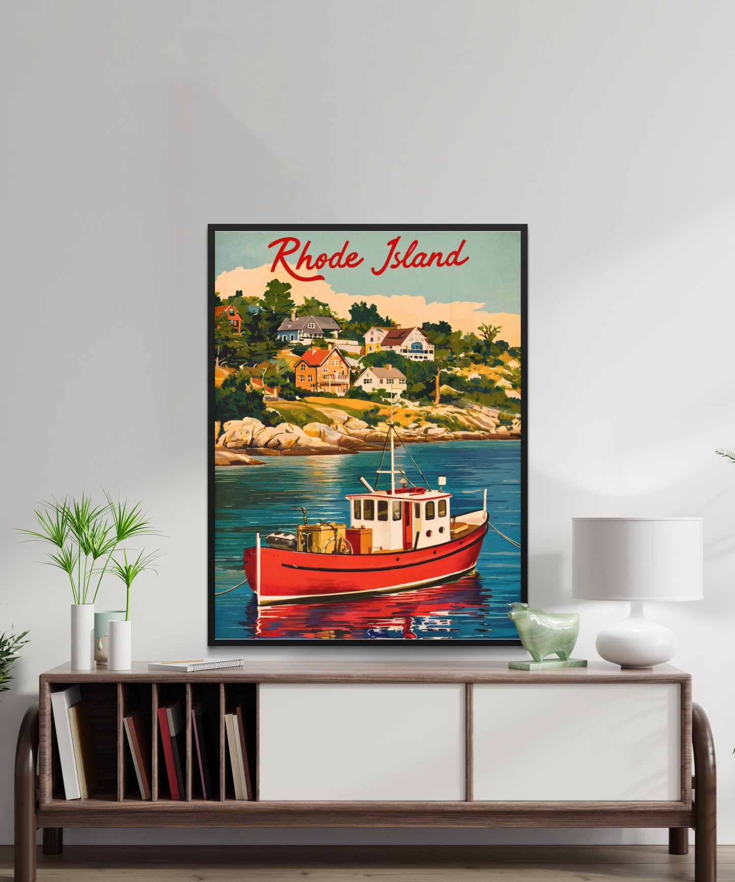 Rhode Island Vintage Travel Poster - New England's Ocean State