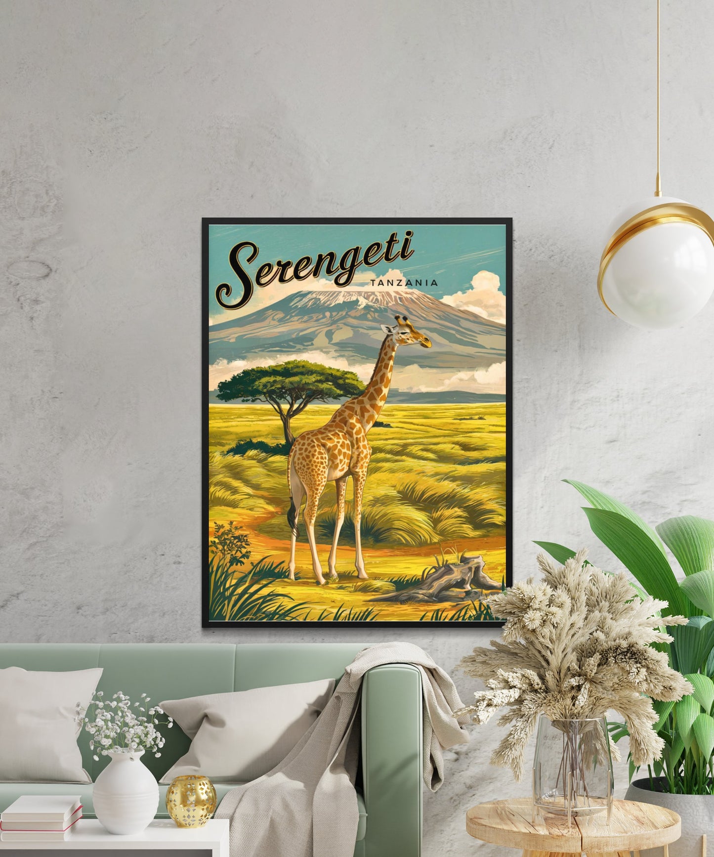 Serengeti Vintage Travel Poster