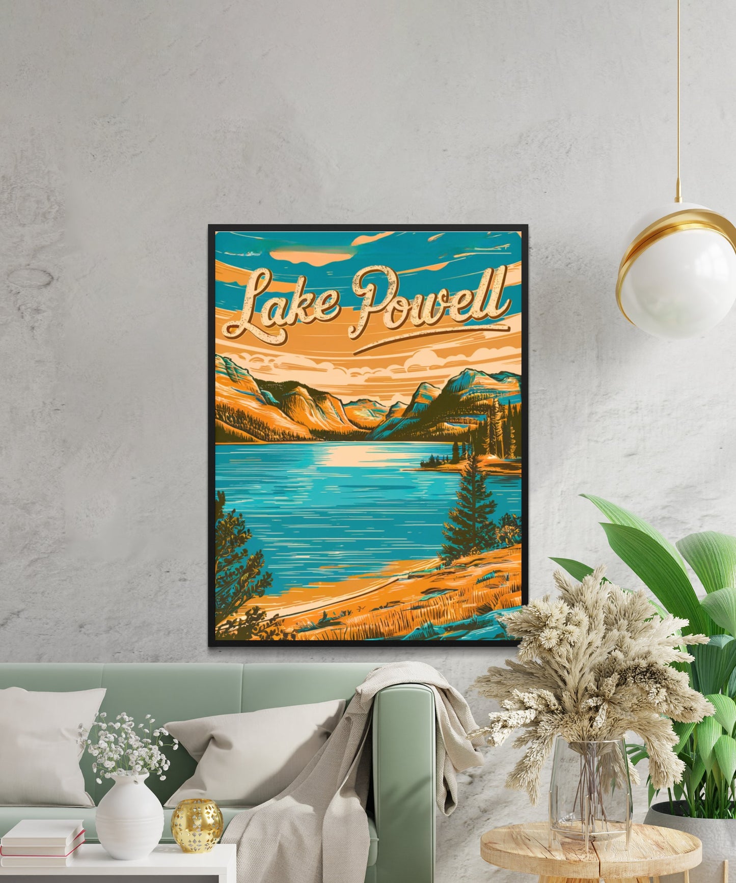 Lake Powell Vintage Travel Poster - Boating Paradise