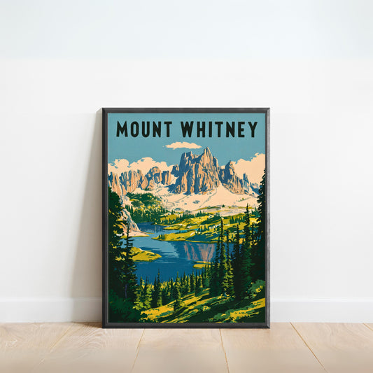 Mount Whitney Vintage Travel Poster