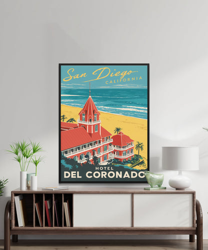 San Diego Vintage Travel Poster