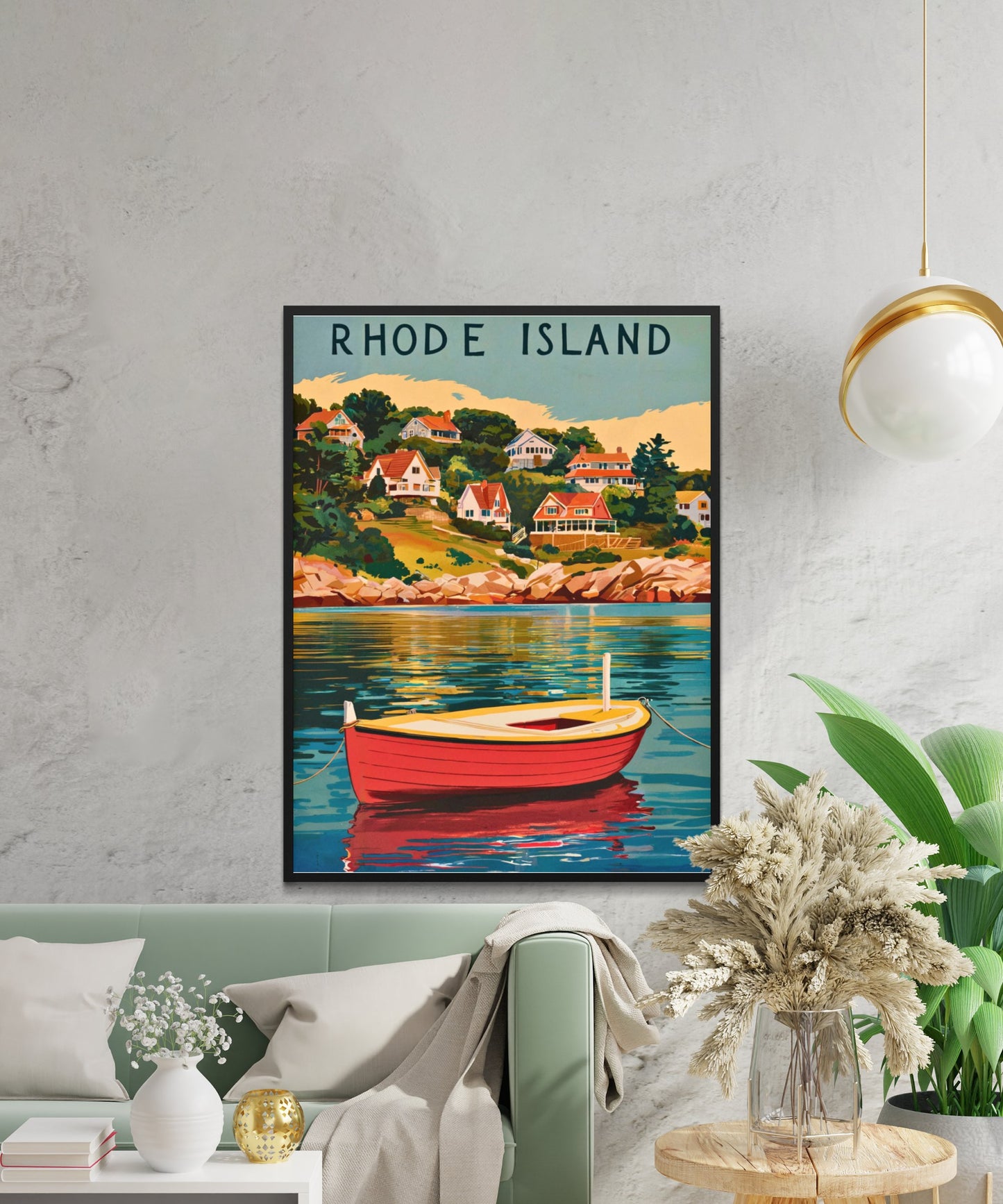 Rhode Island Vintage Travel Poster