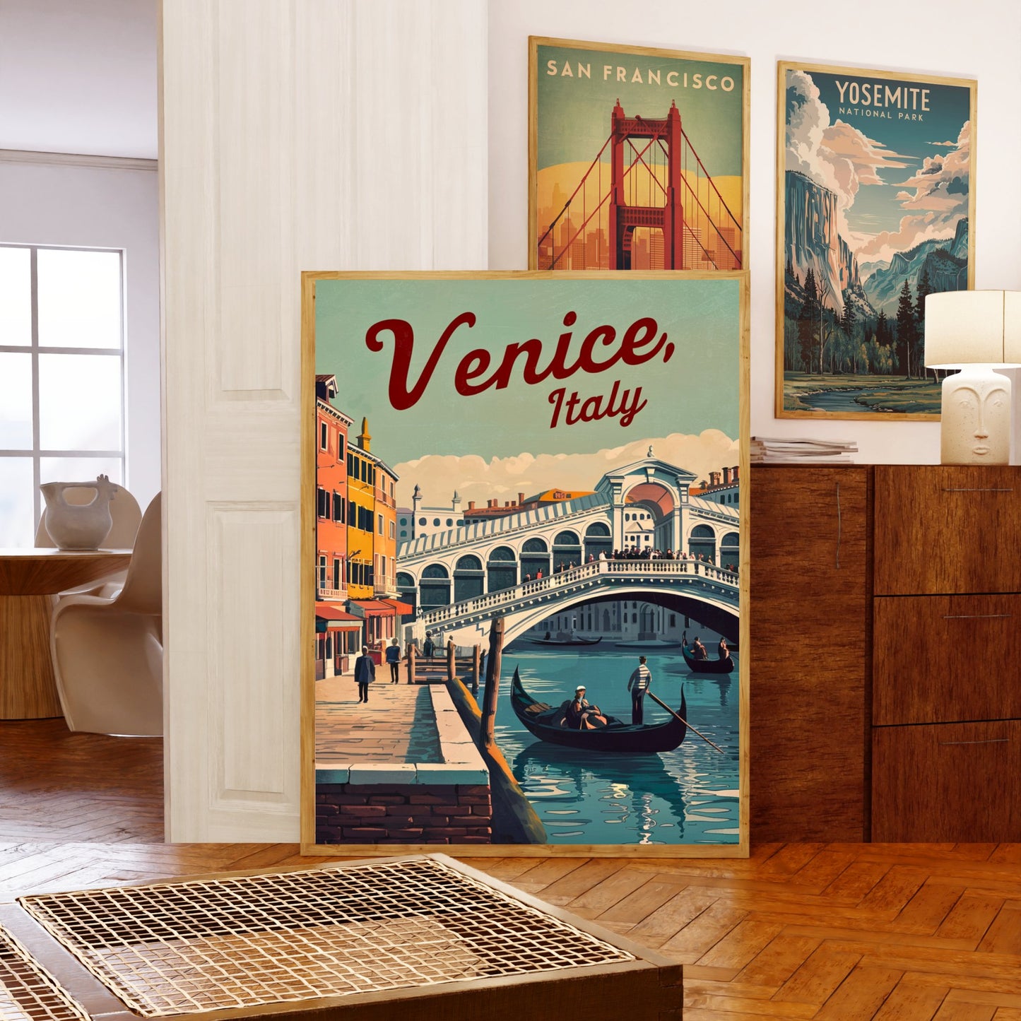 Venice Vintage Travel Poster - Reflections of Elegance