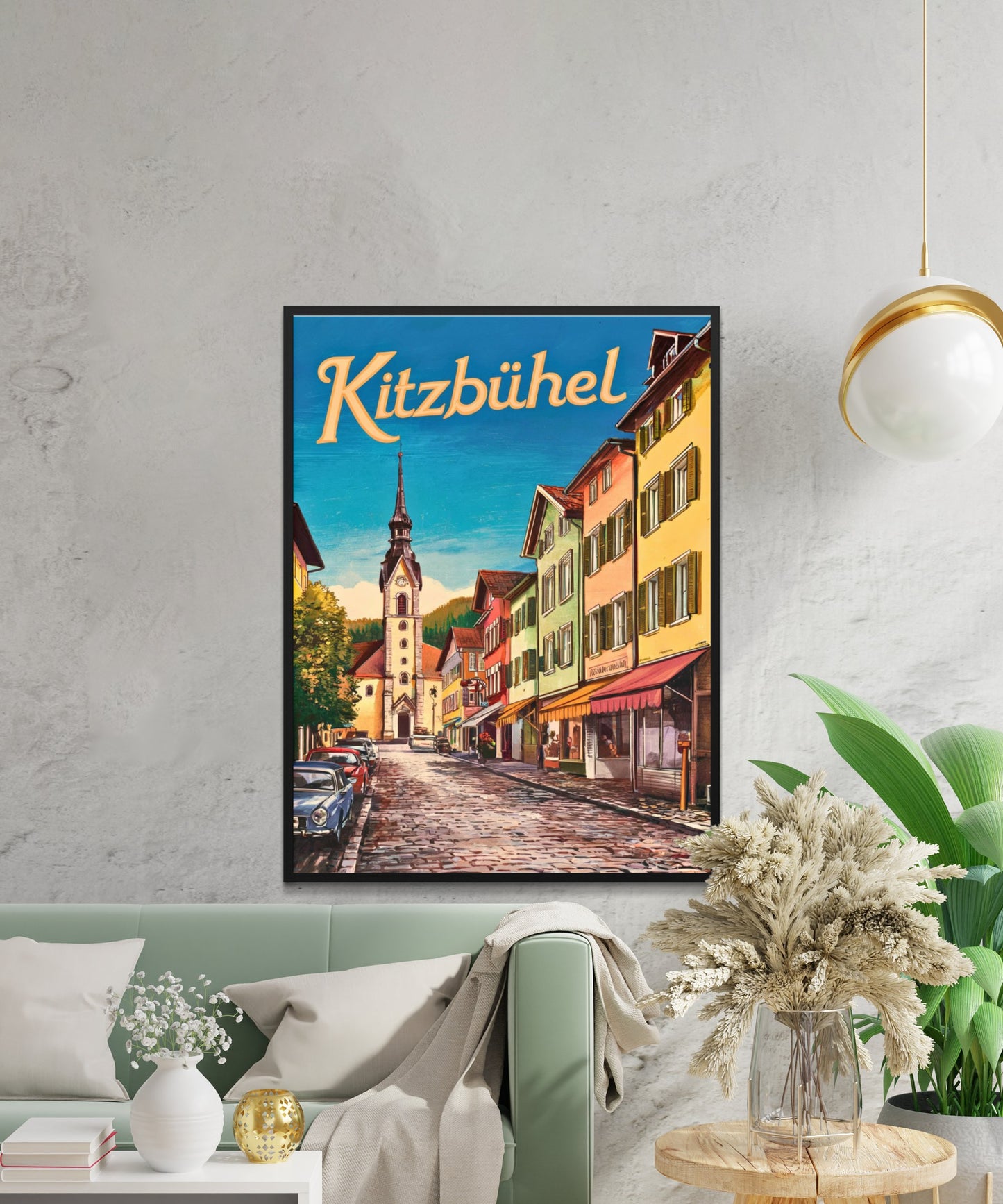 Kitzbühel Vintage Travel Poster - Austria's Winter Wonderland