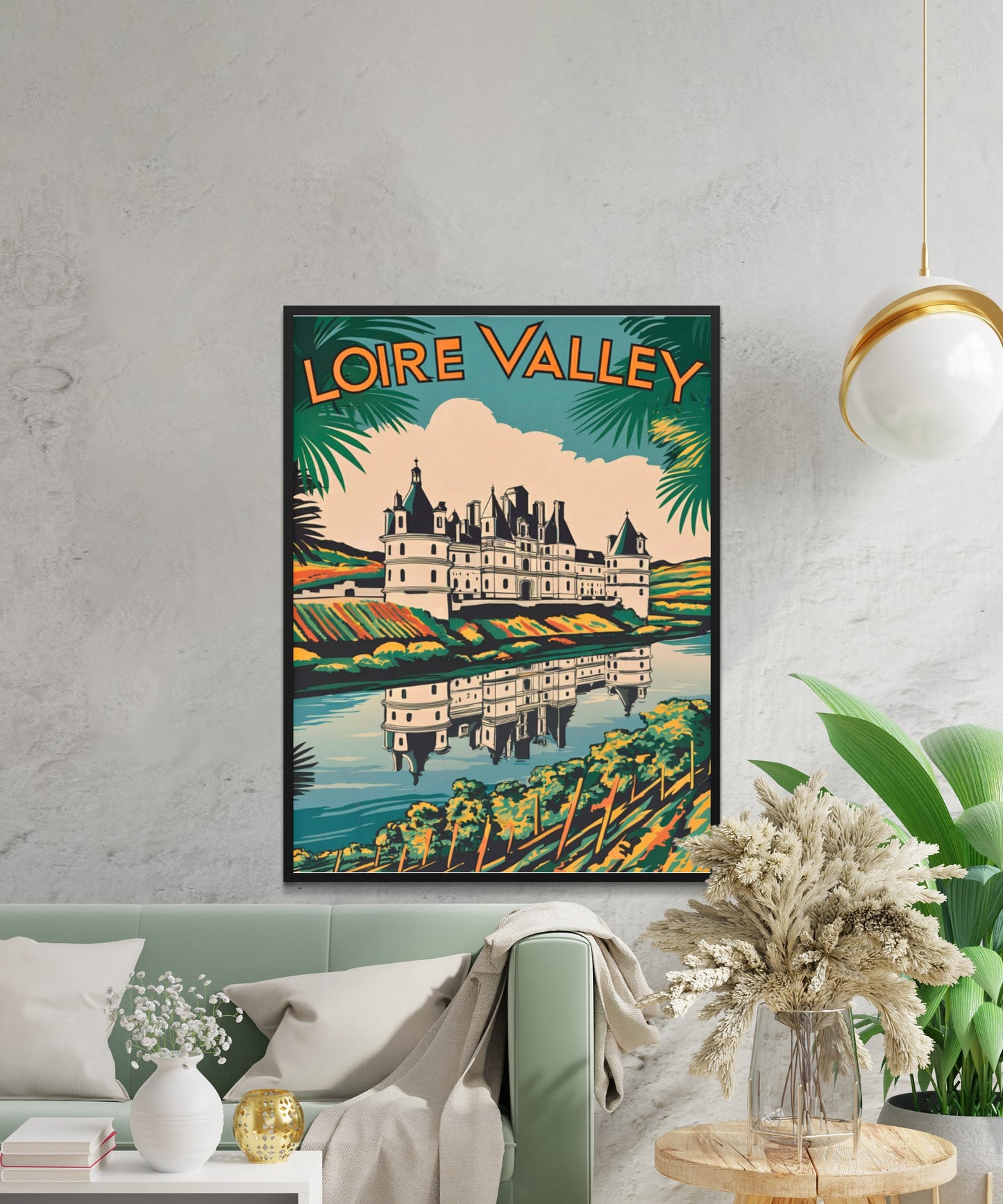 Loire Valley Vintage Travel Poster