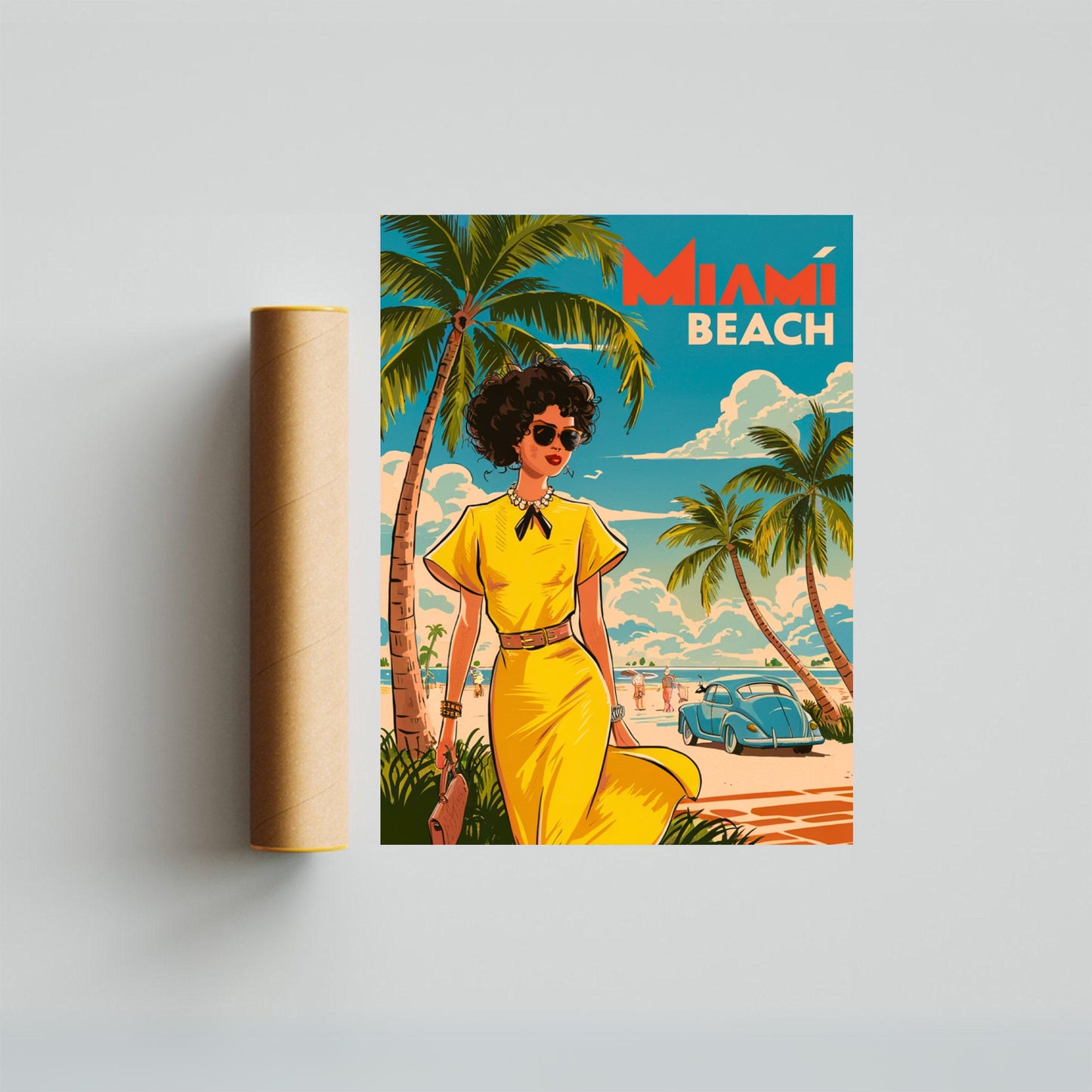 Miami Vintage Travel Poster