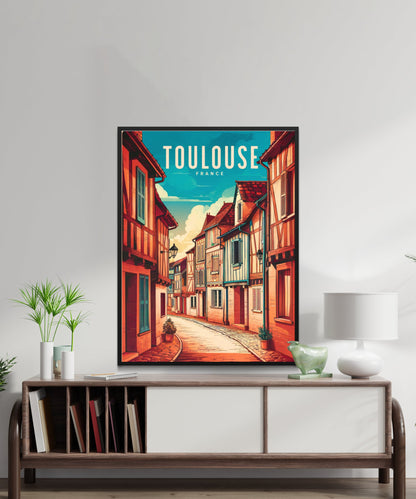 Toulouse  Vintage Travel Poster