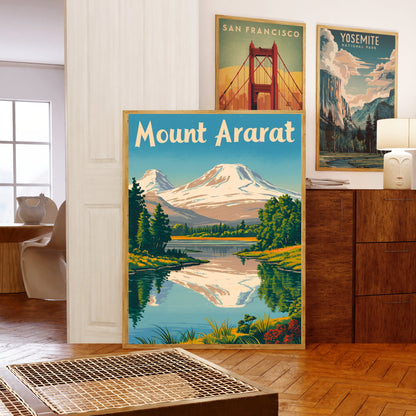 Mount Ararat Vintage Travel Poster