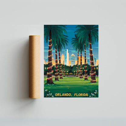 Orlando Vintage Travel Poster