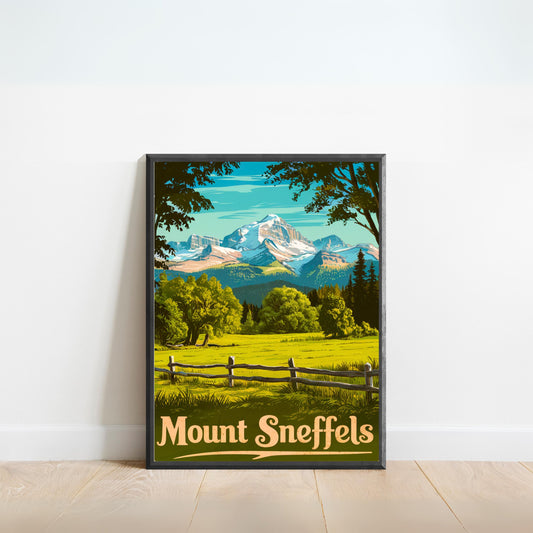 Mount Sneffels Vintage Travel Poster