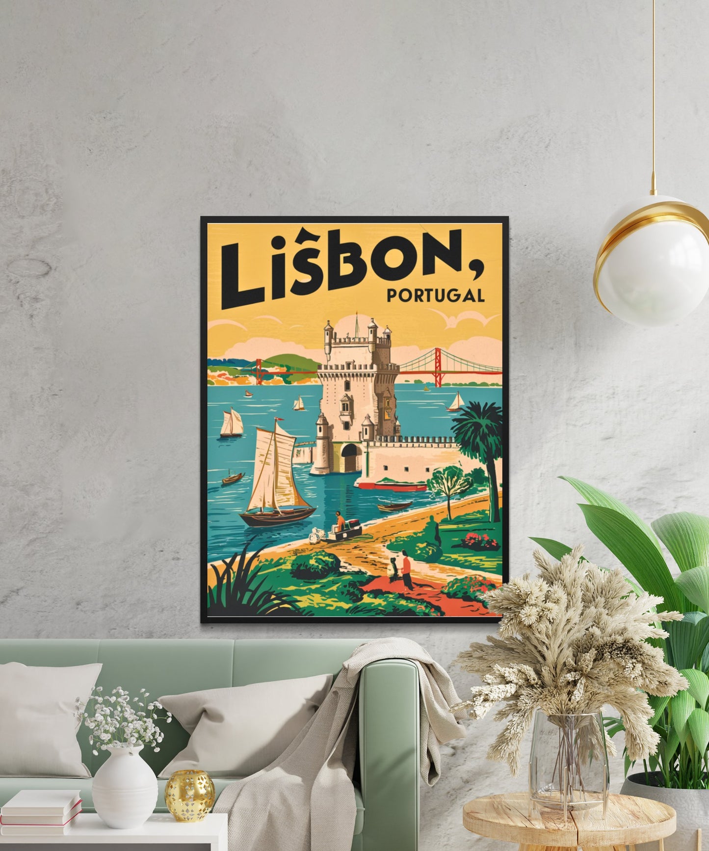 Lisbon Vintage Travel Poster