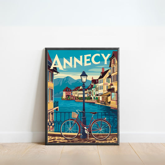 Annecy Vintage Travel Poster