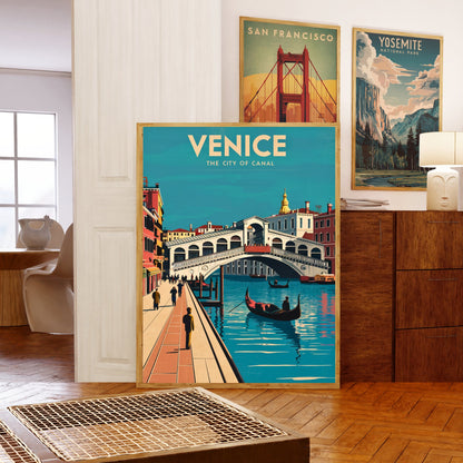 Venice Vintage Travel Poster - Enchanting Waterways