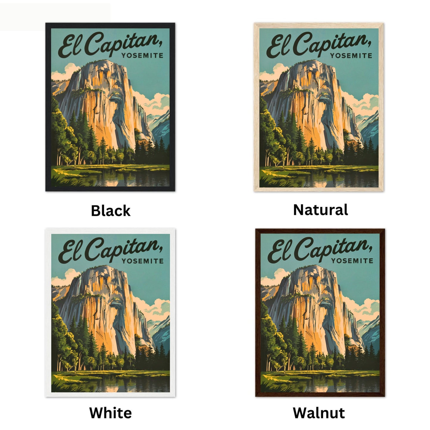 Yosemite El Capitan Vintage Travel Poster - Nature's Paradise