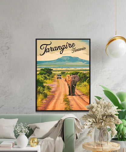 Tarangire Vintage Travel Poster