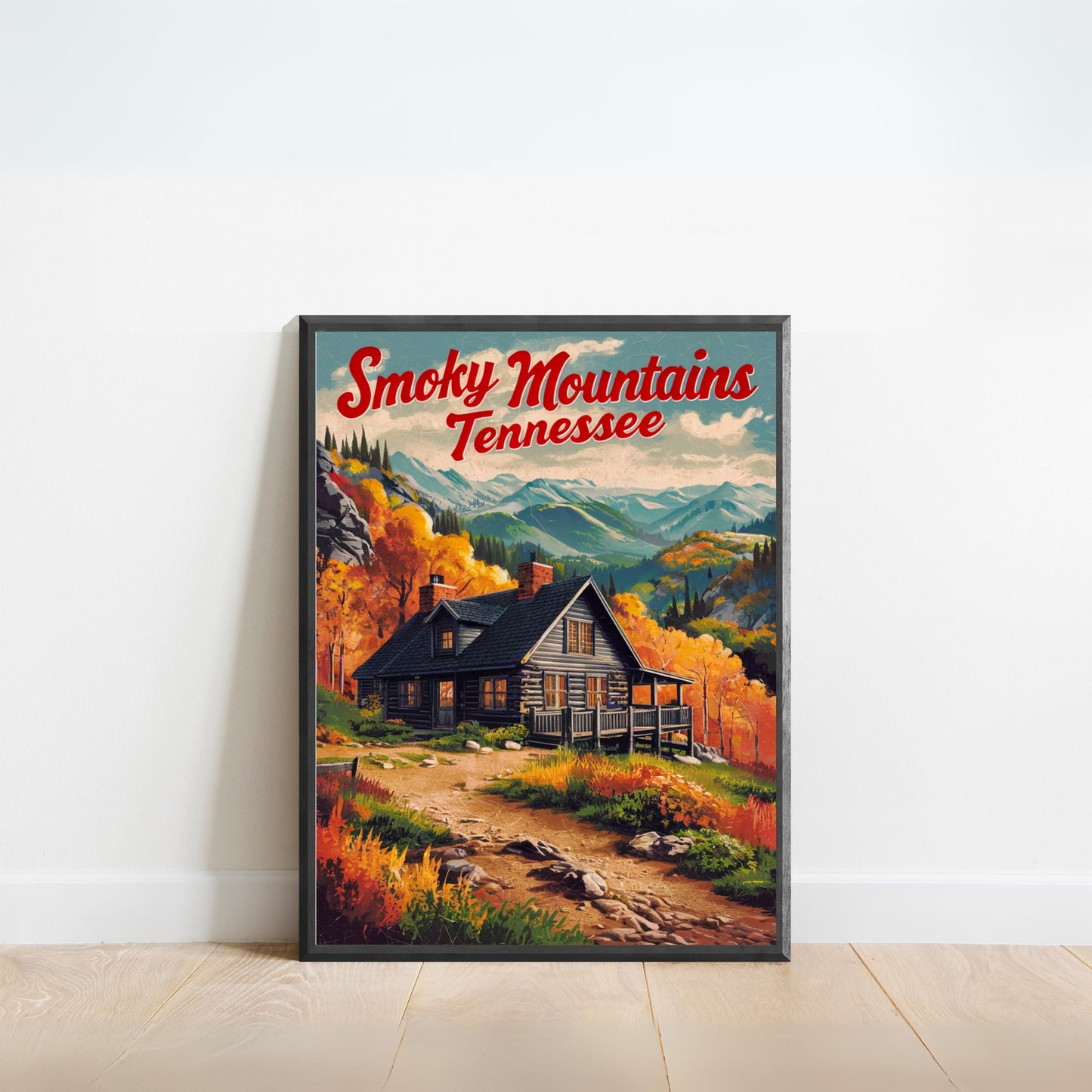 Smoky Mountains Vintage Travel Poster