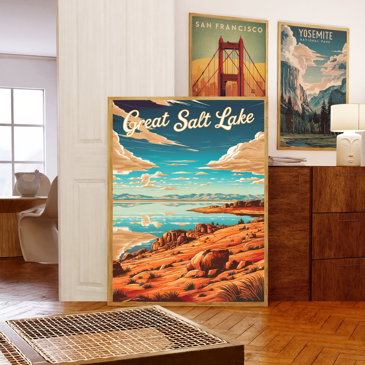 Great Salt Lake Vintage Travel Poster - Quiet Getaway