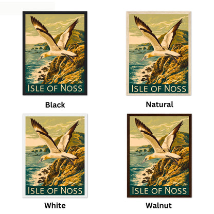 Isle of Noss Vintage Travel Poster