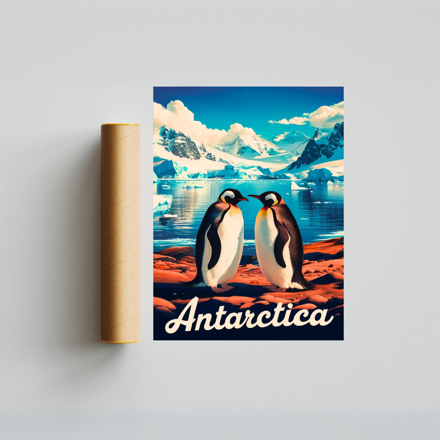 Antarctica Vintage Travel Poster - Extreme Climate