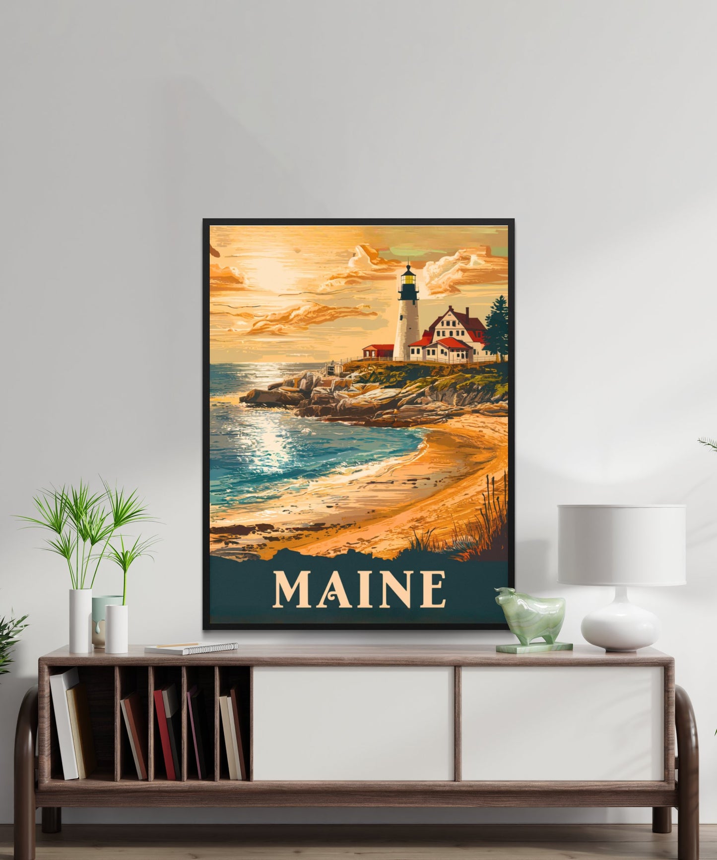 Maine Vintage Travel Poster