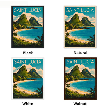 Saint Lucia Vintage Travel Poster