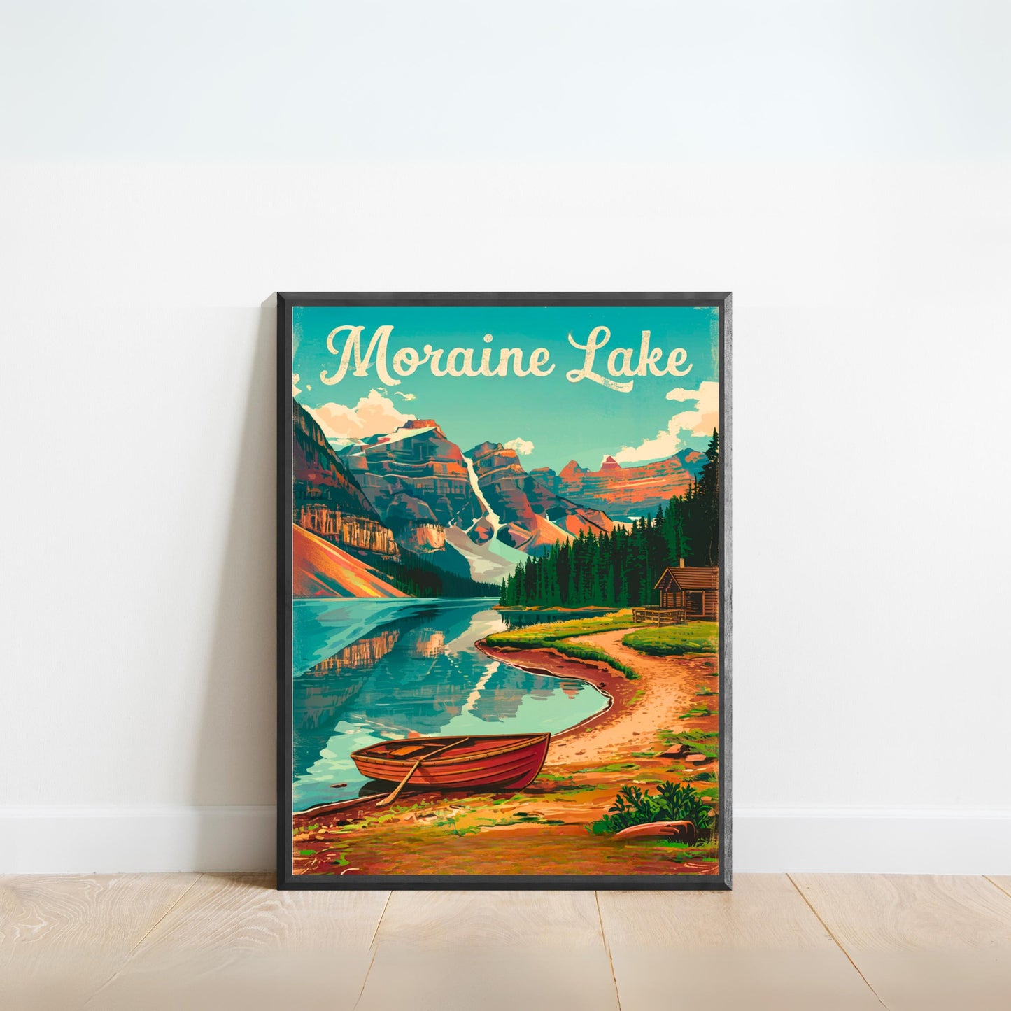 Moraine Lake Vintage Travel Poster - Scenic Views