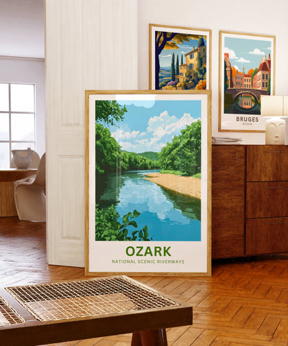 Ozark National Scenic Riverways Travel Poster - Missouri River