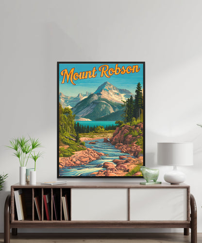 Mount Robson Vintage Travel Poster