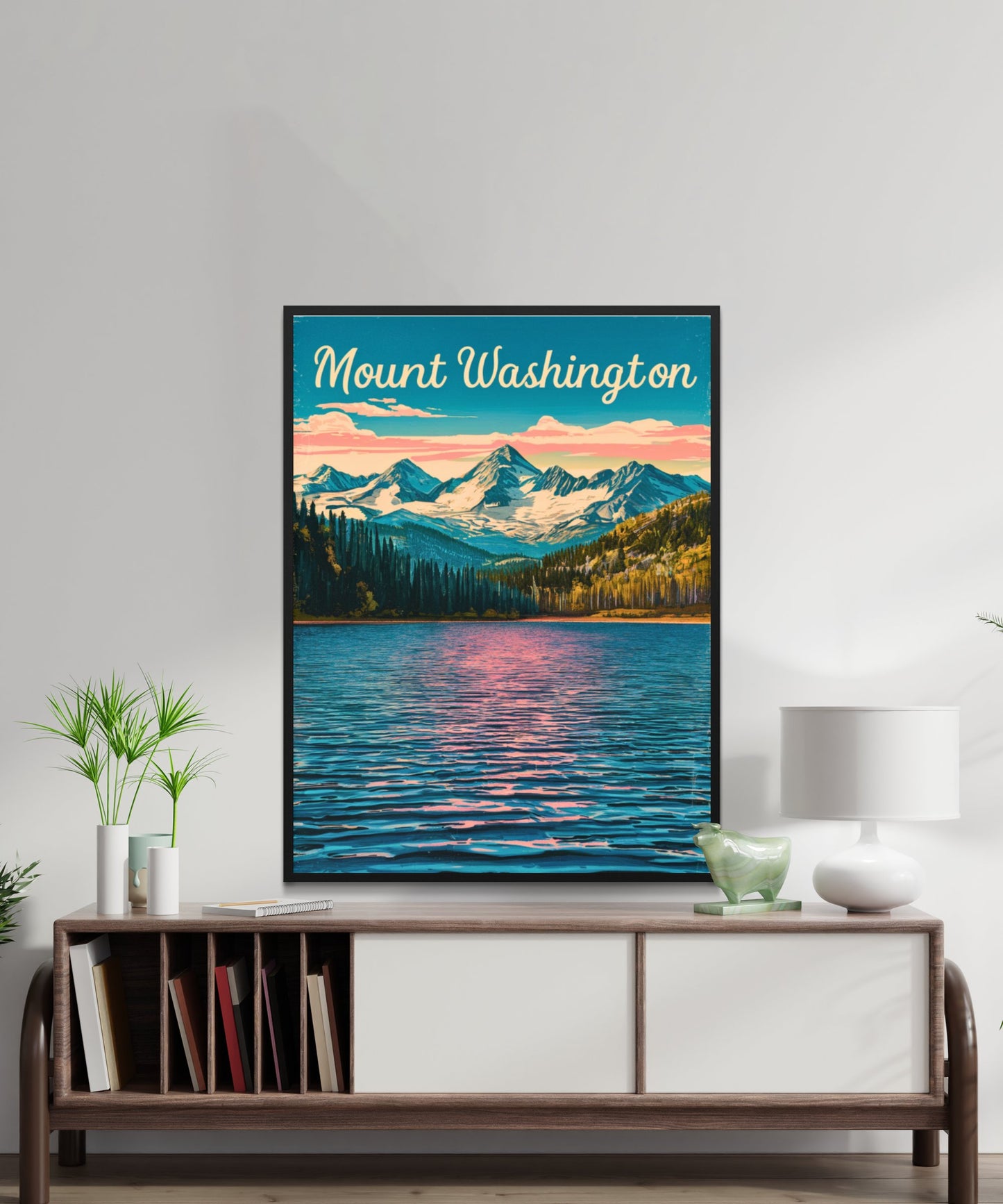 Mount Washington Vintage Travel Poster - Alpine Grandeur