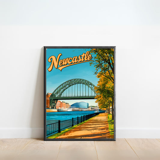 New Castle Vintage Travel Poster