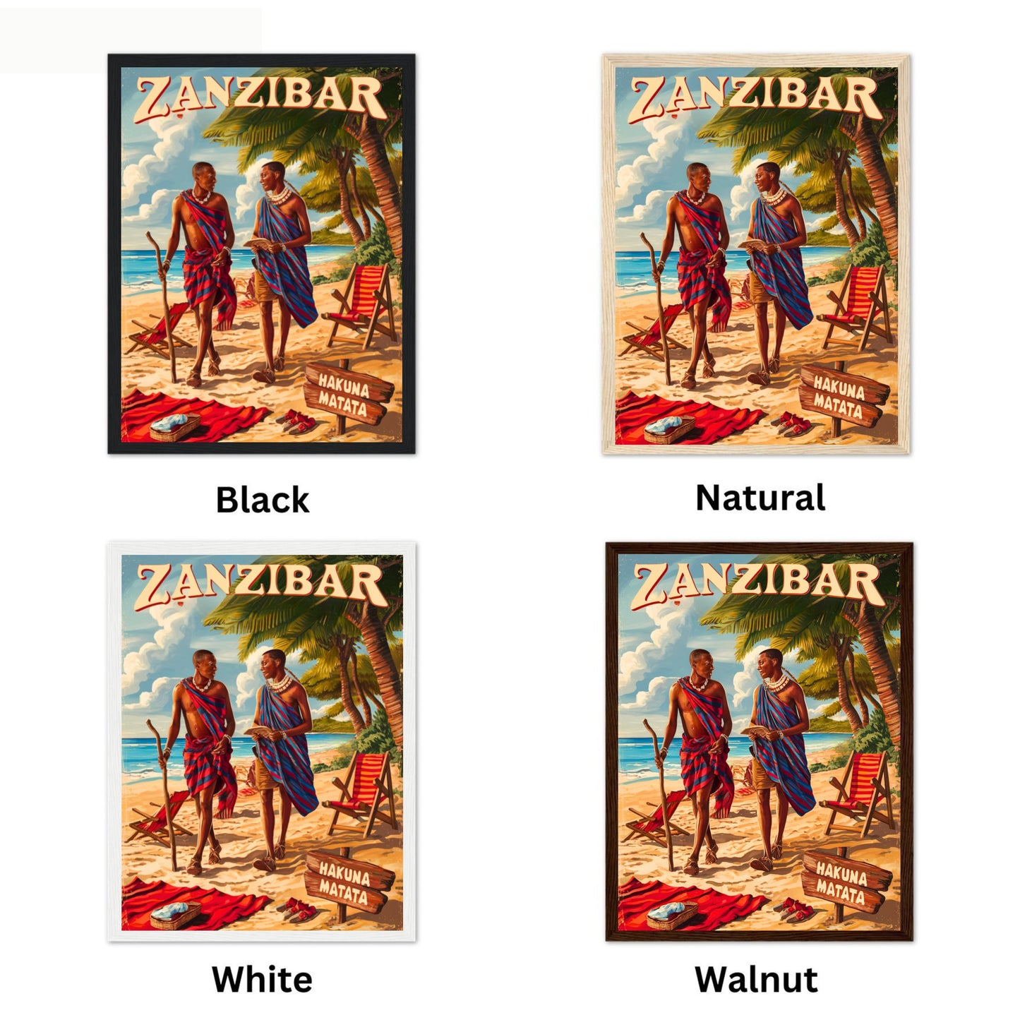 Zanzibar Vintage Travel Poster - Exotic Island