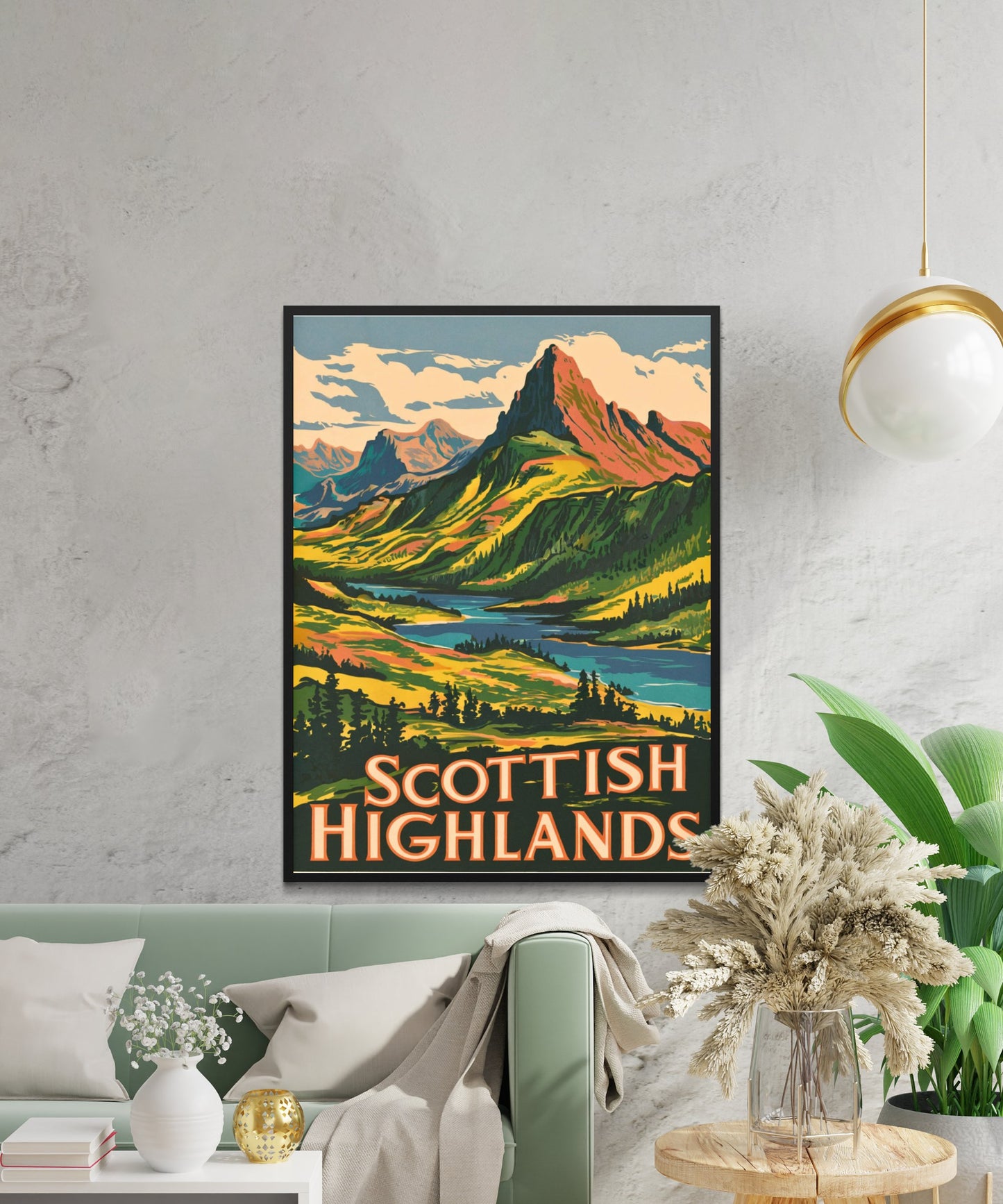 Scottish Highlands Vintage Travel Poster - Heart of Scotland's Wilderness