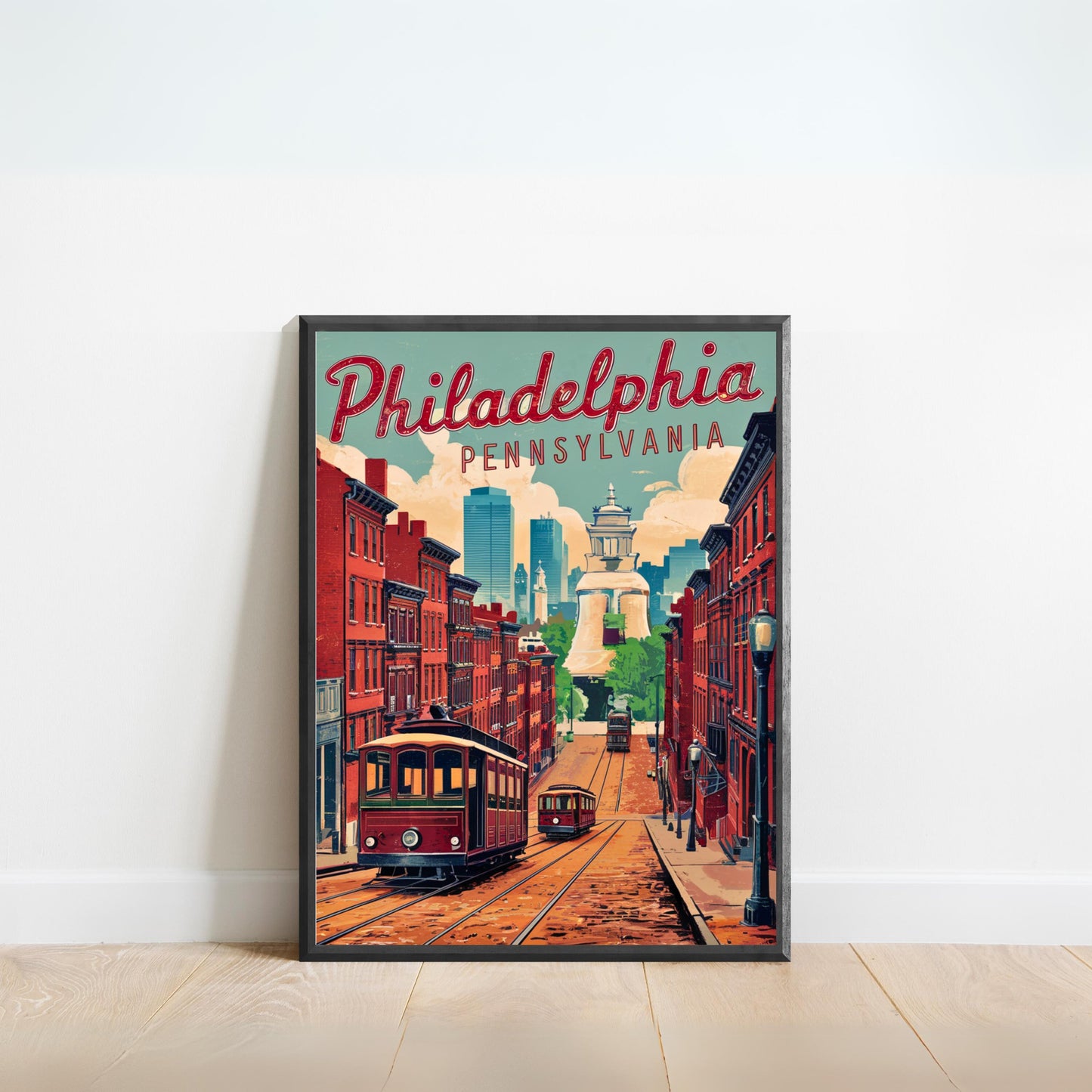 Philadelphia Vintage Travel Poster