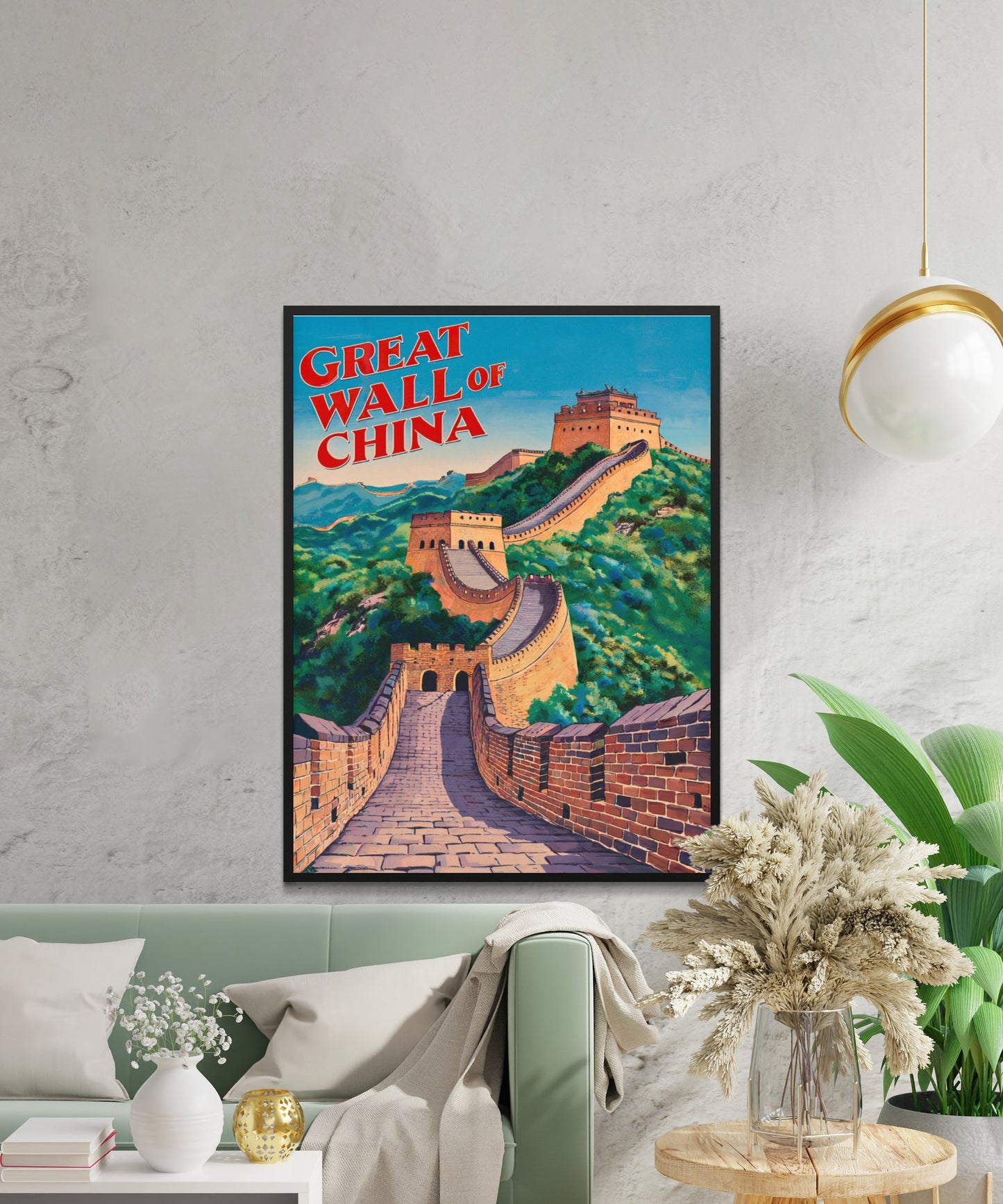 Great Wall of China Vintage Travel Poster - Timeless Ancient Wonder