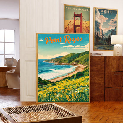 Point Reyes Vintage Travel Poster