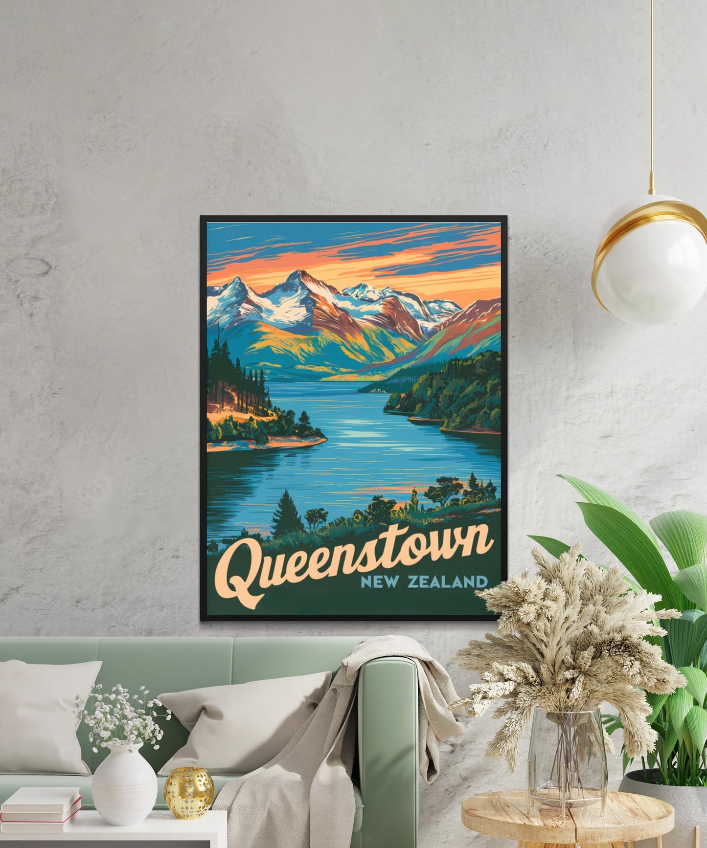 Queenstown Vintage Travel Poster