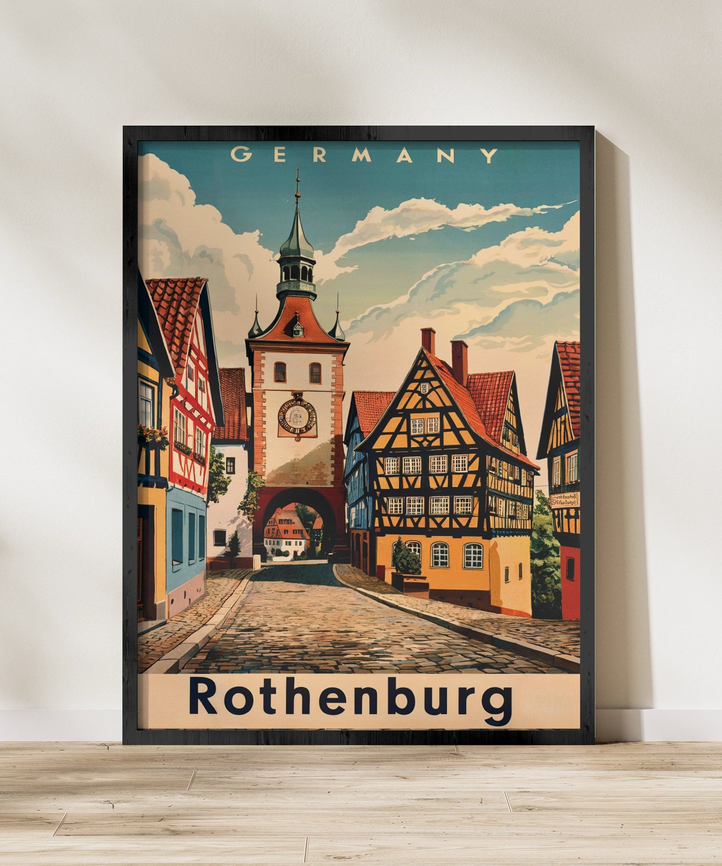 Rothenburg Vintage Travel Poster - Timeless Medieval Charm