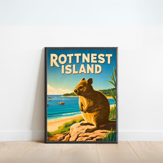 Rottnest Island Vintage Travel Poster