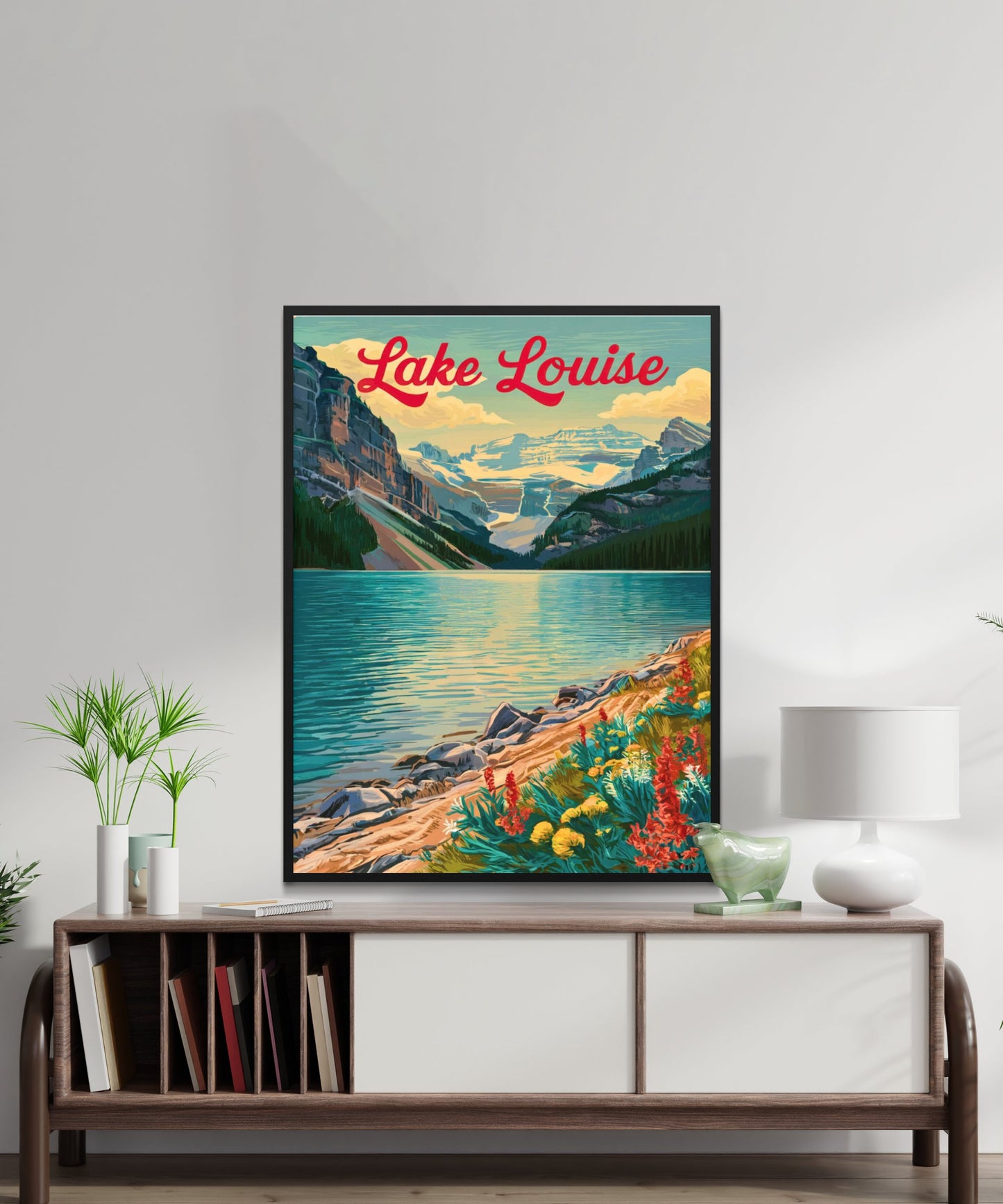 Lake Louise Vintage Travel Poster - Retro Reflections