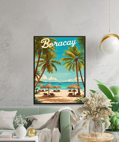 Boracay Vintage Travel Poster